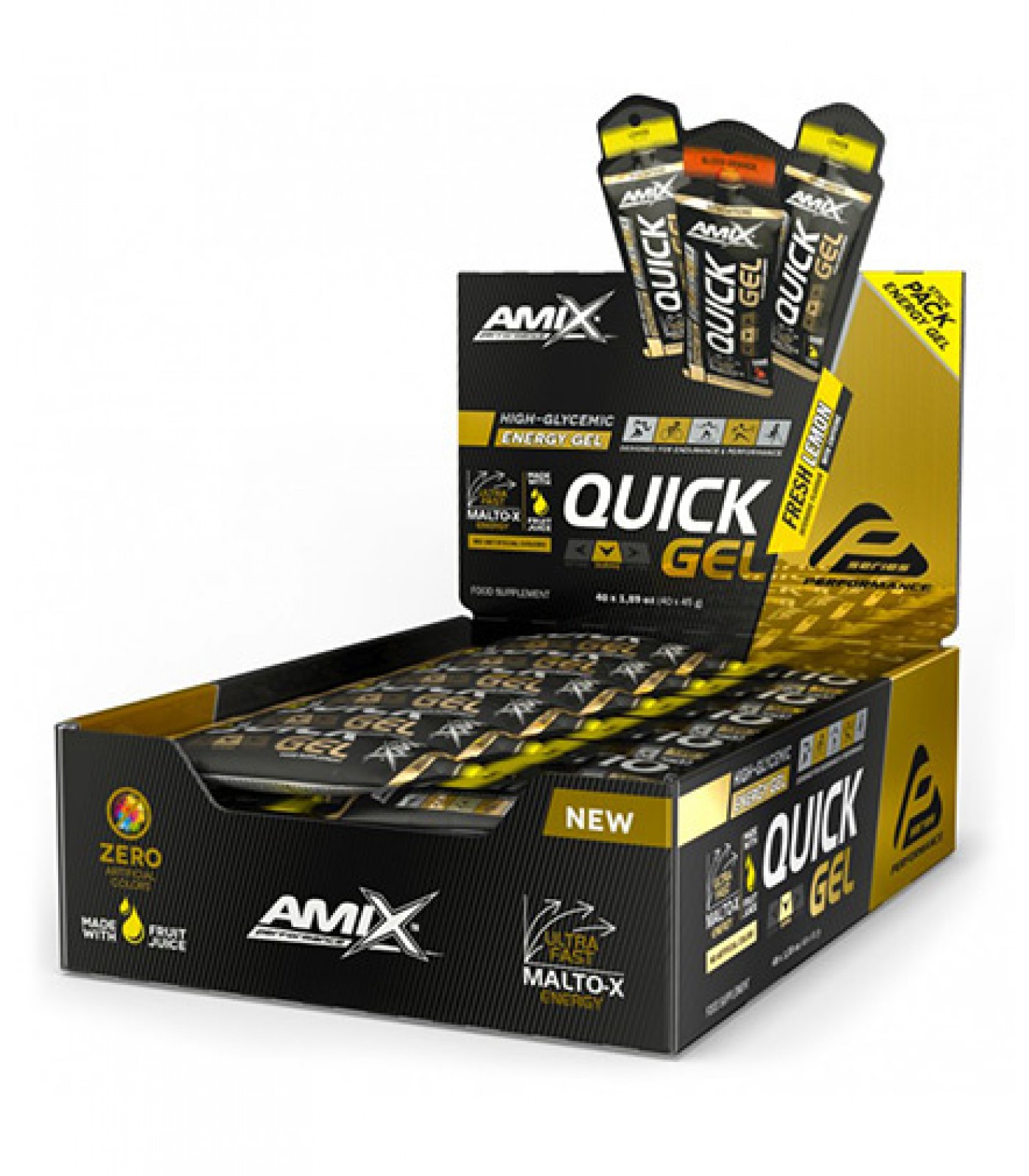 AMIX QUICK Energy Gel Box / 40x45g